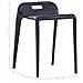 vidaXL Sgabelli da Bar con Cuscini 4 pz Neri in Polyrattan