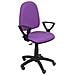 Modello 04cp Sedia Da Ufficio Ergonomica Con Meccanismo Di Contatto Permanente, Regolabile In Altezza E Ruote Parquet Sedile E Schienale Imbottiti In Tessuto Bali Colore Lilla (braccioli Fissi Inclusi)  - Foto miniatura 1