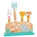 -11474 Divertenti Salterini In Legno, 4 Simpatici Animali Da Spingere Verso Il Basso Per Farli Poi Saltare Giocattoli, Multicolore, 11474 - Foto miniatura 2