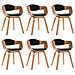 Sedie Da Pranzo 6 Pz In Legno Piegato E Similpelle - Foto miniatura 1
