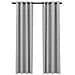 Tende Oscuranti Effetto Lino Con Occhielli 2pz 140x225cm Grigio - Foto miniatura 2