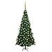 Set Albero Natale Artificiale LED e Palline Verde L 240 cm PVC - Foto miniatura 1