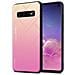 Custodia Compatibile Con Samsung Galaxy S10 4g In Giallo - Rosa - Coperchio Protettivo Bicolore In Vetro Temperato E Silicone Tpu - Foto miniatura 1