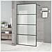 Parete Doccia Walk In Nera 100x195 Cm Vetro Smerigliato Esg - Foto miniatura 1