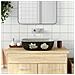 Lavabo Appoggio Grigio Nero Rettangolare 48x37,5x13,5 Ceramica - Foto miniatura 1