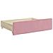 Divano Letto Estraibile Con Cassetti Rosa 100x200 Cm Velluto - Foto miniatura 3