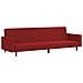 Divano Letto A 2 Posti Rosso Vino In Velluto - Foto miniatura 1
