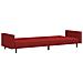 Divano Letto A 2 Posti Rosso Vino In Velluto - Foto miniatura 4