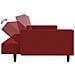 Divano Letto A 2 Posti Rosso Vino In Velluto - Foto miniatura 5