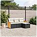 Set Divani Da Giardino 4 Pz Con Cuscini Nero In Polyrattan - Foto miniatura 1