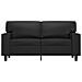 Lusso Casadino -  Divano A 2 Posti Nero 120 Cm In Similpelle - Foto miniatura 2