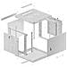 Lanberg WF01-6609-00S, Da parete, 9U, 60 kg, Lucchetti, Griglie, 23,6 kg - Foto miniatura 7
