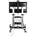 Carrello /supporto TV mobile su ruote per schermi piatti da 60-100" e fino a 100 kg, regolazione dell'altezza tramite manovella, montaggio su carrello mobile /portatile - Foto miniatura 2