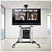 Carrello /supporto TV mobile su ruote per schermi piatti da 60-100" e fino a 100 kg, regolazione dell'altezza tramite manovella, montaggio su carrello mobile /portatile - Foto miniatura 5