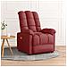 Poltrona Massaggiante Elettrica Rosso Vino in Tessuto - Foto miniatura 2