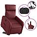 Poltrona Alzapersona Reclinabile Rosso Vino in Similpelle - Foto miniatura 5