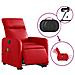 Poltrona Alzapersona Reclinabile Elettrica Rossa in Similpelle - Foto miniatura 5