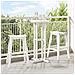 Sgabelli Bar 2 pz Bianco HDPE - Foto miniatura 2