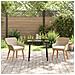 Set da Pranzo per Giardino 3 Pezzi Beige in Rattan - Foto miniatura 4