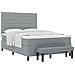 Letto con Rete a Molla e Materasso Grigio Chiaro 140x200 cm Tessuto - Foto miniatura 1