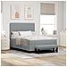 Letto con Rete a Molla e Materasso Grigio Chiaro 140x200 cm Tessuto - Foto miniatura 2