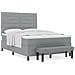 Letto con Rete a Molla e Materasso Grigio Chiaro 140x200 cm Tessuto - Foto miniatura 4