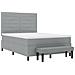 Letto con Rete a Molla e Materasso Grigio Chiaro 140x200 cm Tessuto - Foto miniatura 8