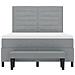 Letto con Rete a Molla e Materasso Grigio Chiaro 140x200 cm Tessuto - Foto miniatura 9