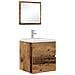 Armadio da Bagno Legno Invecchiato MDF con Impiallacciatura in Legno - Foto miniatura 3