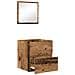 Armadio da Bagno Legno Invecchiato MDF con Impiallacciatura in Legno - Foto miniatura 5
