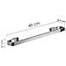 Portasalviette 45 Cm Da Muro In Ottone E Cromall A821-45 Serie Samoa Cromato - Foto miniatura 2
