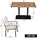 Set Tavolo Da Pranzo E Sedie Da 5 Pezzi, Per 4 Persone, Piano Del Tavolo In Legno Massello Di Acacia, Sedie Con Rivestimento In Rattan Pe - Foto miniatura 4