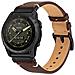 Cinturino In Pelle Premium Compatibile Con Garmin Fenix 8/7x / 3 - Elegante Cinturino Di Ricambio Darkbrown 20 Mm - Foto miniatura 2