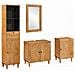 Set di mobili per il bagno 4 pcs Marrone 38 x 33 x 160 cm - Foto miniatura 1
