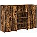 Banco Reception Rovere Fumo 155x50x103,5cm in Legno Multistrato - Foto miniatura 1