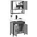 Set Mobili da Bagno 2 pz Grigio Sonoma in Legno Multistrato - Foto miniatura 4