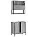 Set Mobili da Bagno 2 pz Grigio Sonoma in Legno Multistrato - Foto miniatura 8