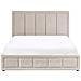 Letto Contenitore Ciniglia Quiberon 160 X 200 Cm Beige - Foto miniatura 3
