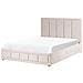 Letto Contenitore Ciniglia Quiberon 160 X 200 Cm Beige - Foto miniatura 5