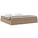 Letto con contenitore e materasso 2 pcs Cappuccino Pelle - Foto miniatura 3