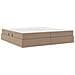 Letto con contenitore e materasso 2 pcs Cappuccino Pelle - Foto miniatura 5