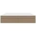 Letto con contenitore e materasso 2 pcs Cappuccino Pelle - Foto miniatura 7