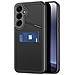 Cover per Galaxy S25 - Pelle /PU, Nero, Con Tarjetero - Foto miniatura 1