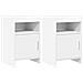 Comodini 2 pcs Bianco 40 x 36 x 60 cm Legno ingegnerizzato - Foto miniatura 1