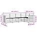 Set di divani da esterno 5 pcs Bianco 247 x 128,5 x 73 cm - Foto miniatura 7