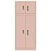 Armadio 2 pz Rosa 60 x 40 x 145 cm Acciaio Bloccabile - Foto miniatura 8