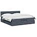 Letto ottomano con materasso Grigio Scuro 200 x 200 cm Velluto - Foto miniatura 3