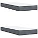 Letto ottomano con materasso Grigio Scuro 200 x 200 cm Velluto - Foto miniatura 6