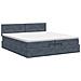 Letto ottomano con materasso Grigio Scuro 200 x 200 cm Velluto - Foto miniatura 8