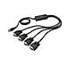 Cavo Adattatore da Usb 2.0 a 4 Porte Seriali 9 Poli Rs232 - Foto miniatura 1